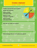 Data Analysis & Probability: Create a Spinner Mini Poster Gr. PK-2 - WORKSHEET