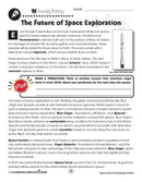 Space Travel & Technology: The Future of Space Exploration Reading Passage - WORKSHEET