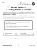 South America: Amazon Rainforest - Creating a Model or Diorama - WORKSHEET