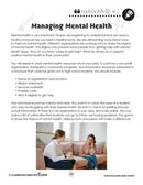 Self-Sustainability Skills: Managing Mental Health Research - WORKSHEET