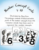 NUMBER CONCEPT CARDS 1-10 (ANIMAL PICTURES)