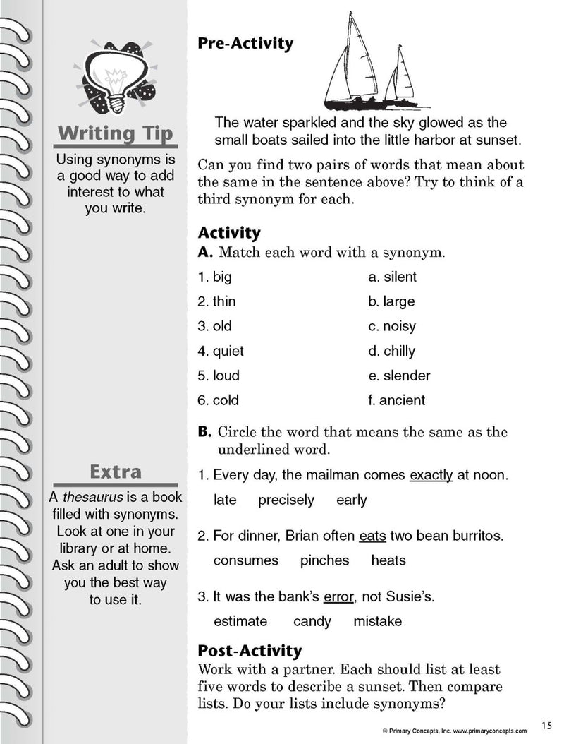 Blending Language Skills Simplified: Vocabulary, Grammar, and Writing (Book C, Grade 3)