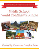 Middle School World Continents Bundle