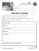 Reading Response Forms: Describe a Setting Gr. 5-6 - WORKSHEET