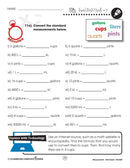 Measurement: Drill Sheet Sample Gr. 3-5 - WORKSHEET