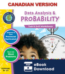 Data Analysis & Probability - Grades 3-5 - Task & Drill Sheets - Canadian Content