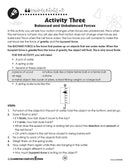 Force: Balanced and Unbalanced Forces Experiment - WORKSHEET