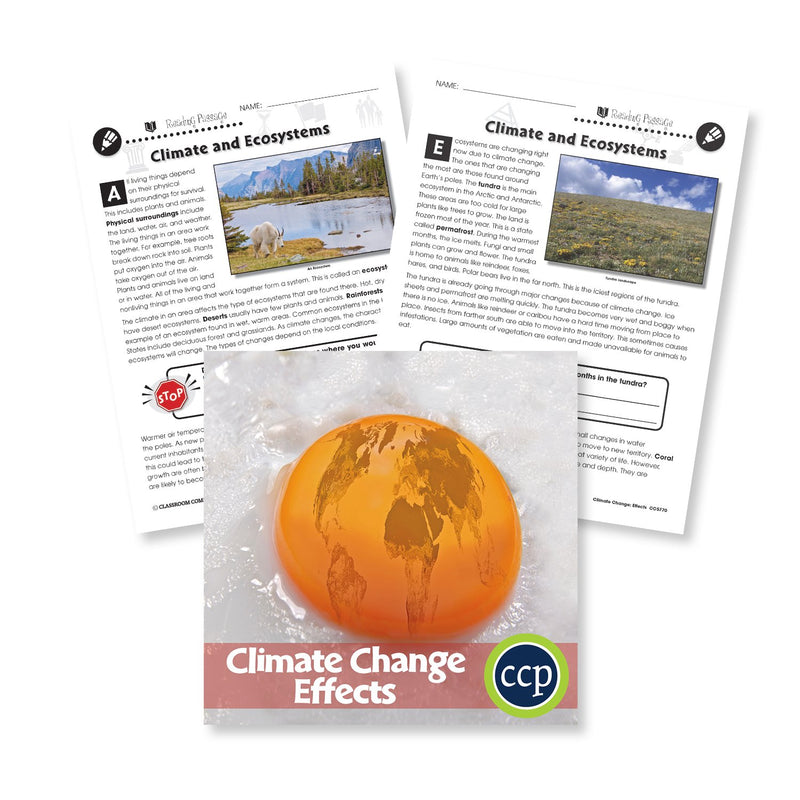 Climate Change: Effects: Climate and Ecosystems Reading Passage - WORKSHEET