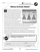 Conservation: Fresh Water Resources: Where is Fresh Water? Reading Passage - WORKSHEET
