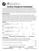 Reducing Your Own Carbon Footprint: Carbon Footprint Calculator - WORKSHEET