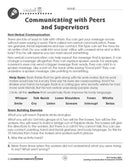 Learning Communication & Teamwork: Non-Verbal Communication - WORKSHEET