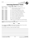 Learning Skills for Global Competency: Dynamic Traits Quiz - WORKSHEET