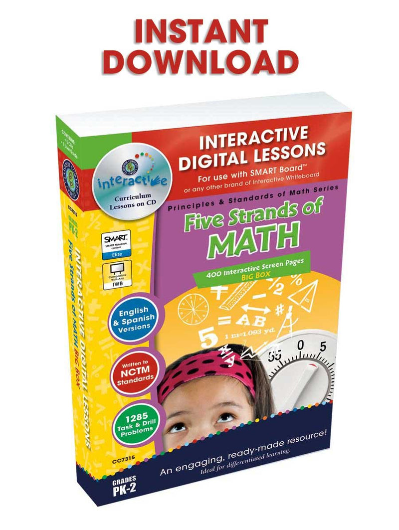 Five Strands of Math Big Box - Grades PK-2 - Digital Lesson Plan