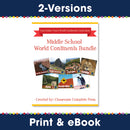 Middle School World Continents Bundle