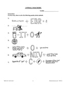 Animals: Classification & Adaptation: Animal Crackers Word Puzzles - WORKSHEET