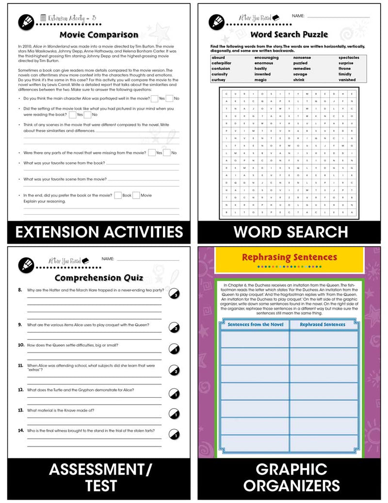 Alice in Wonderland (Novel Study Guide)