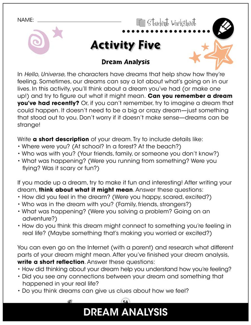 Hello, Universe - BONUS WORKSHEETS