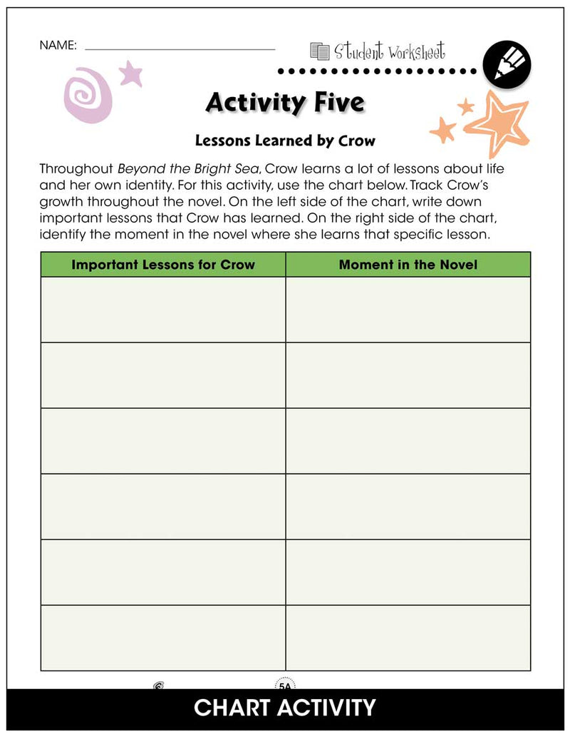 Beyond the Bright Sea - BONUS WORKSHEETS