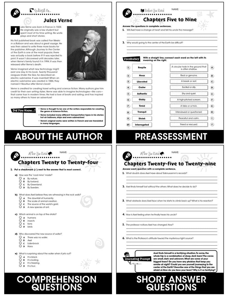 Journey to the Center of the Earth (Novel Study Guide)