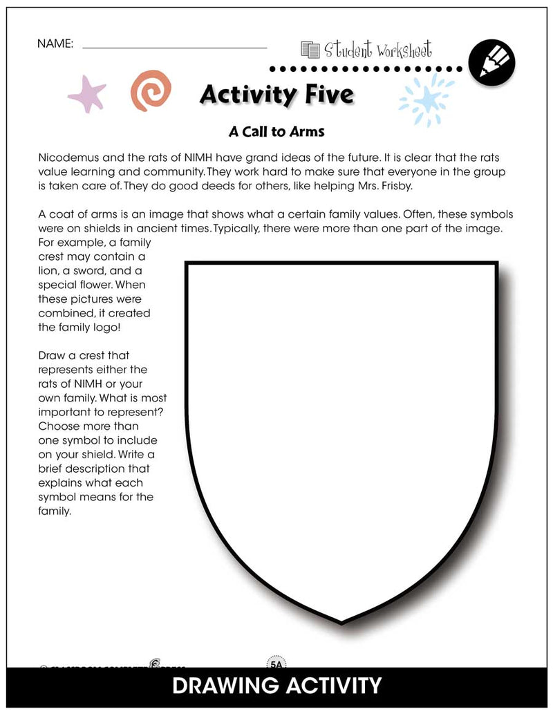 Mrs. Frisby and the Rats of NIMH - BONUS WORKSHEETS