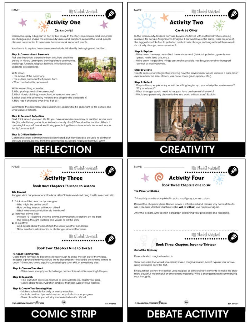 Son - BONUS WORKSHEETS