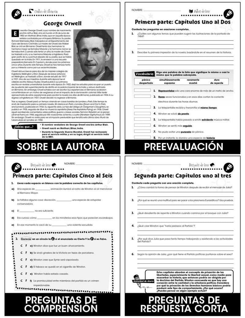 1984 - Spanish Version (Novel Study Guide)