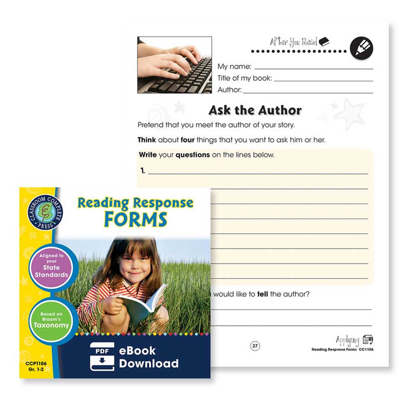 Reading Response Forms: Ask the Author Gr. 1-2 - WORKSHEET