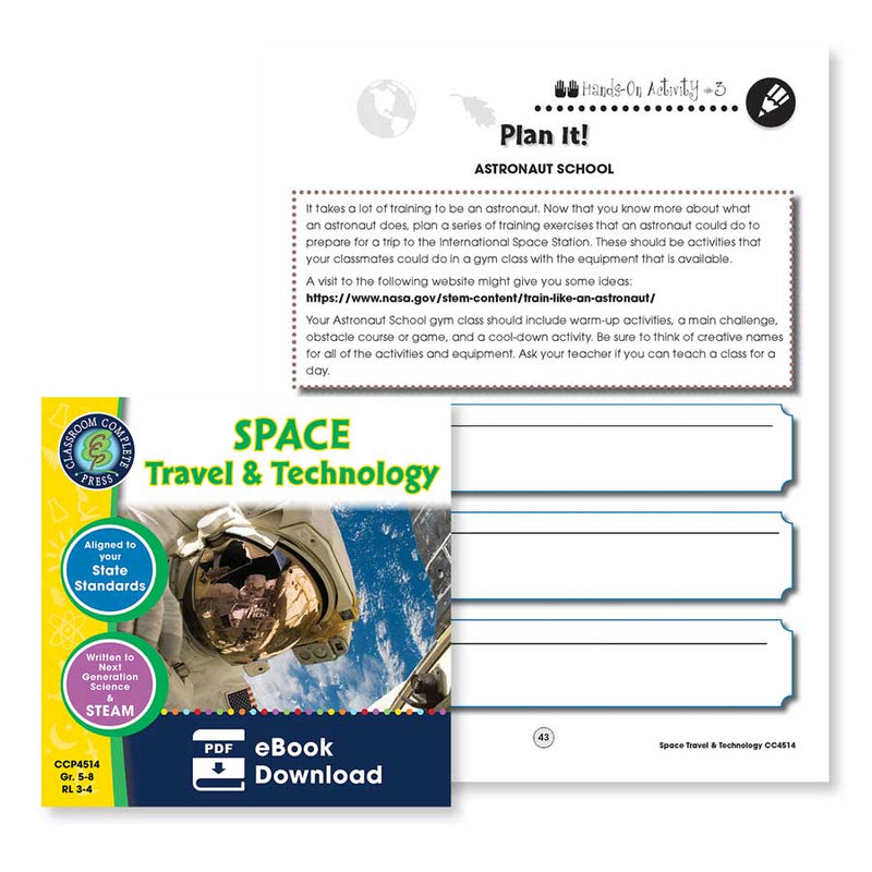 Space Travel & Technology: Astronaut School - WORKSHEET