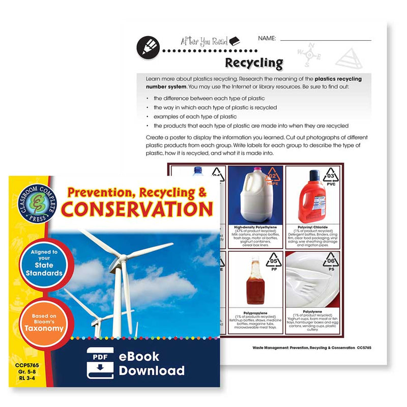 Prevention, Recycling & Conservation: Plastics Recycling Research - WORKSHEET