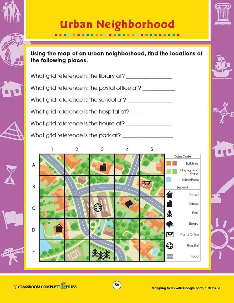 Mapping Skills with Google Earth Gr. PK-2: Urban Neighborhood Map - WO ...