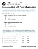Practical Life Skills - Employment & Volunteering: Communicating with Peers & Supervisors Scenarios - WORKSHEET