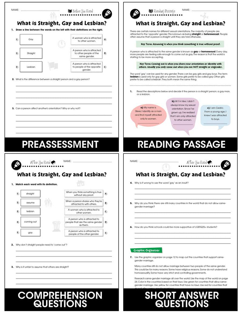 Sexual Orientation: What is Straight, Gay and Lesbian? Gr. 6-Adult
