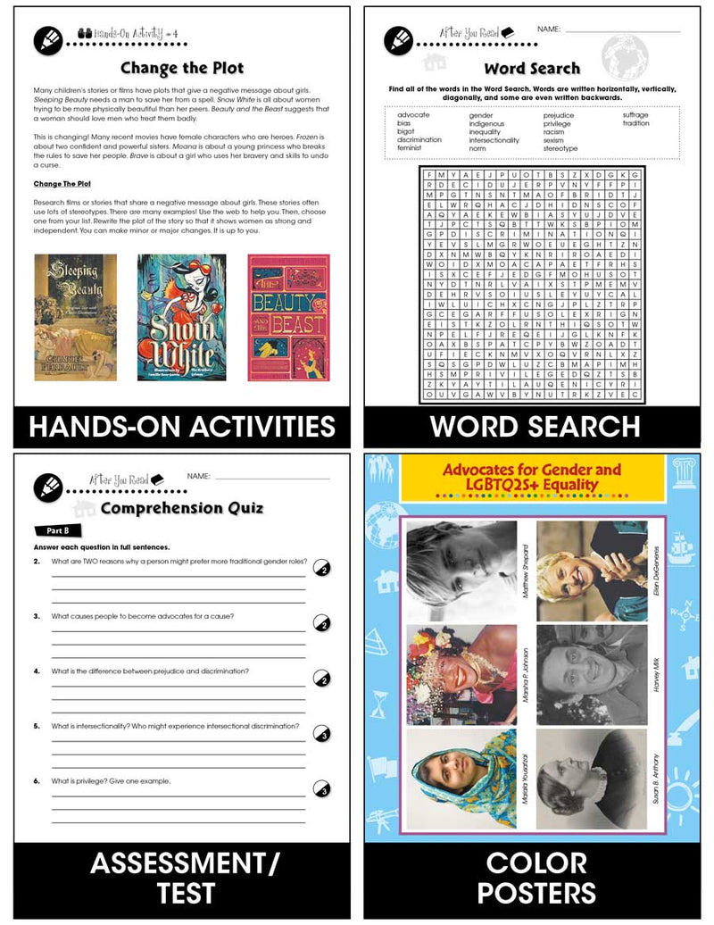 Gender Equality & Inequality: Individuals Who Have Fought For Orientation-Related Rights Gr. 6-Adult