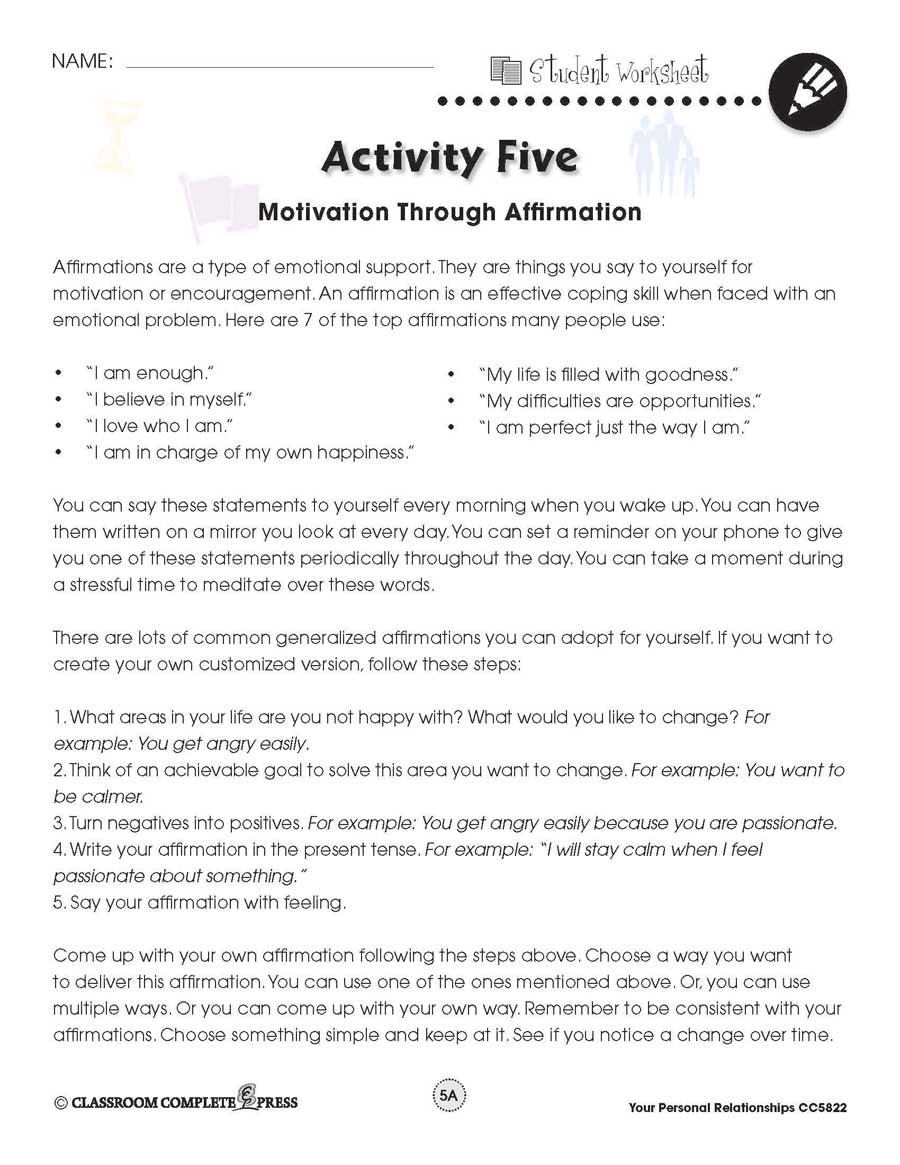 Motivation Worksheets.pdf Motivational Skills Worksheets Applying Life Skills Your Personal