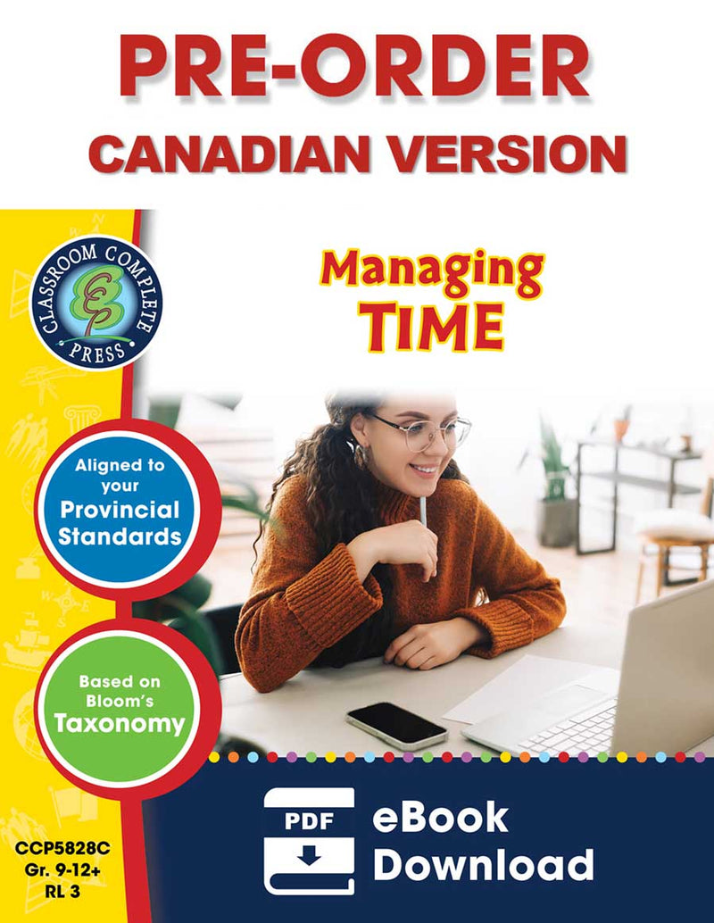 PRE-ORDER: Readiness Life Skills - Managing Time Gr. 9-12+ - Canadian Content
