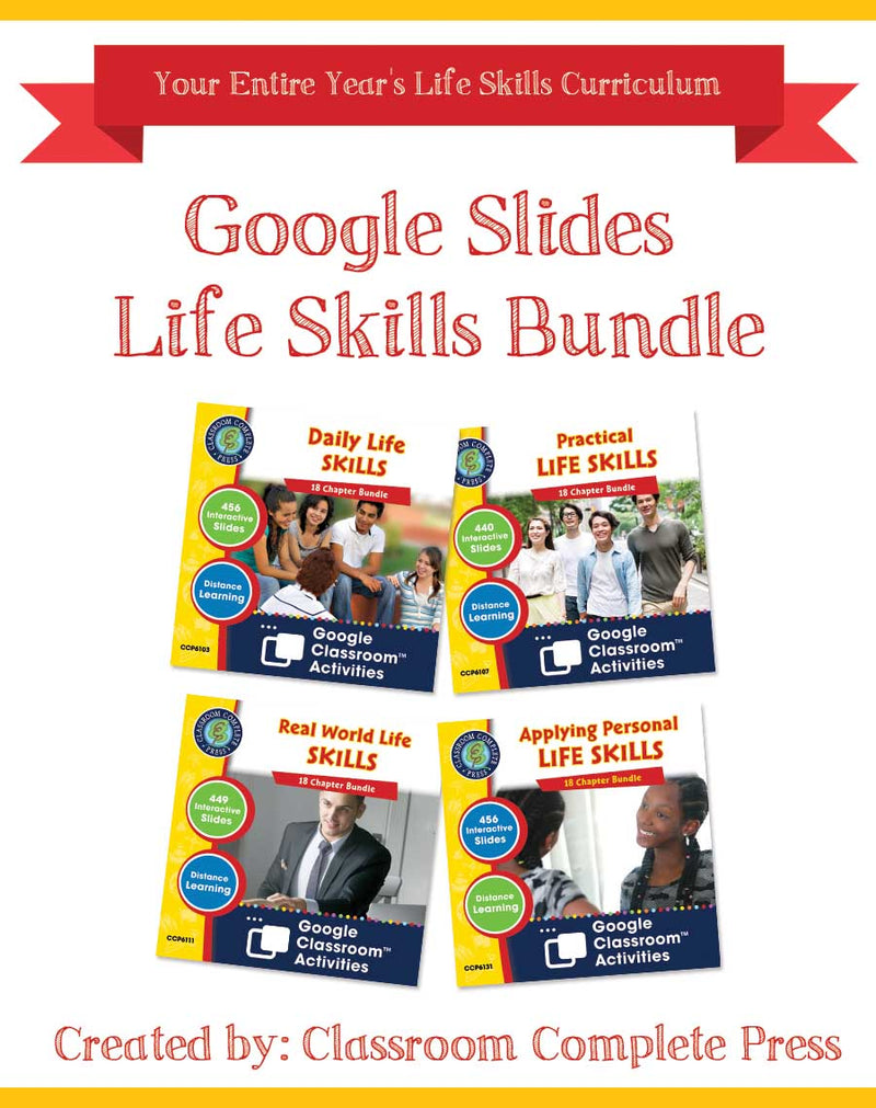 Daily, Practical, Real World & Applying Life Skills BUNDLE - Google Slides (SPED)