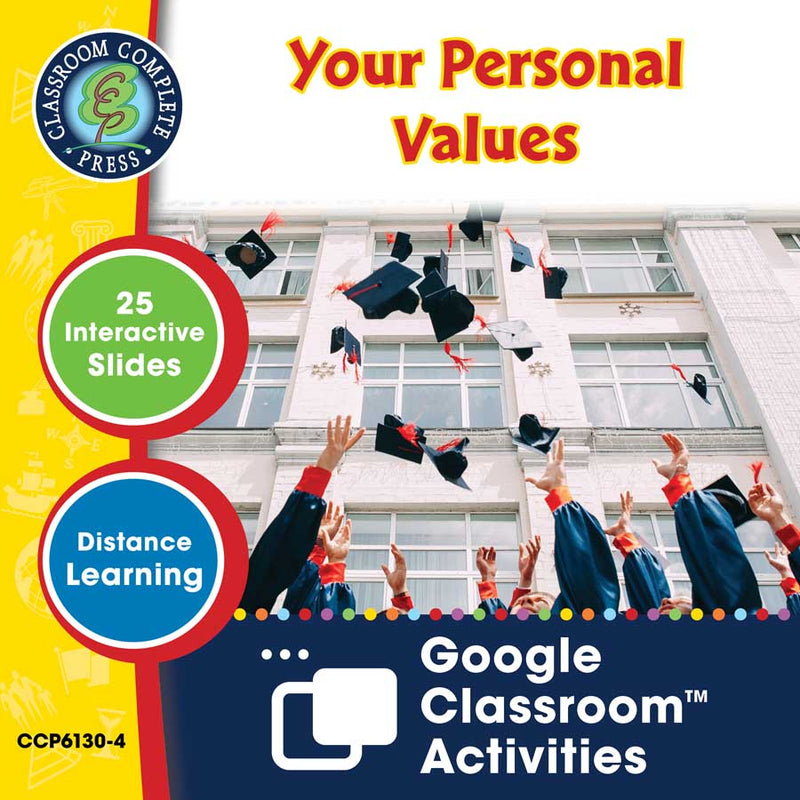 Applying Life Skills - Your Personal Life Plan: Your Personal Values - Google Slides (SPED)