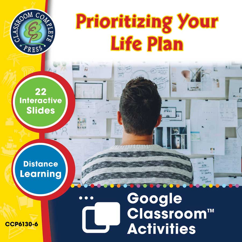 Applying Life Skills - Your Personal Life Plan: Prioritizing Your Life Plan - Google Slides (SPED)