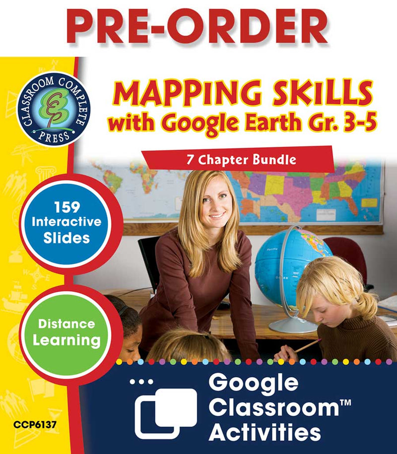 PRE-ORDER: Mapping Skills with Google Earth Gr. 3-5 - Google Slides BUNDLE (SPED)