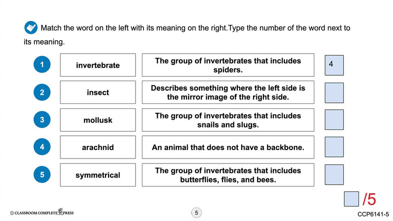 Classification & Adaptation: Invertebrates - Google Slides