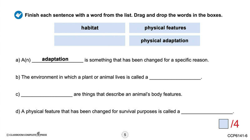 Classification & Adaptation: Animal Adaptations - Google Slides
