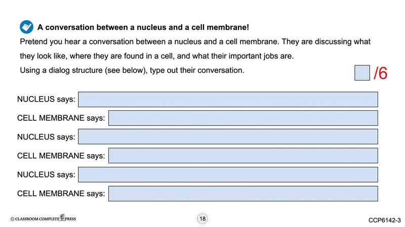 Cells: The Parts of a Cell - Google Slides