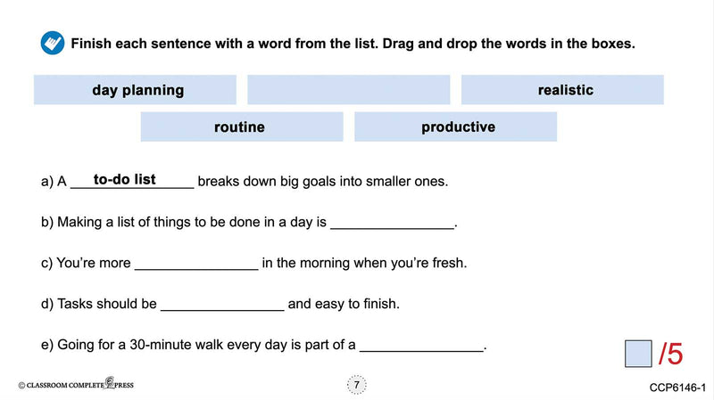 Readiness Life Skills - Managing Time: Start Your Day with a Plan - Google Slides (SPED)