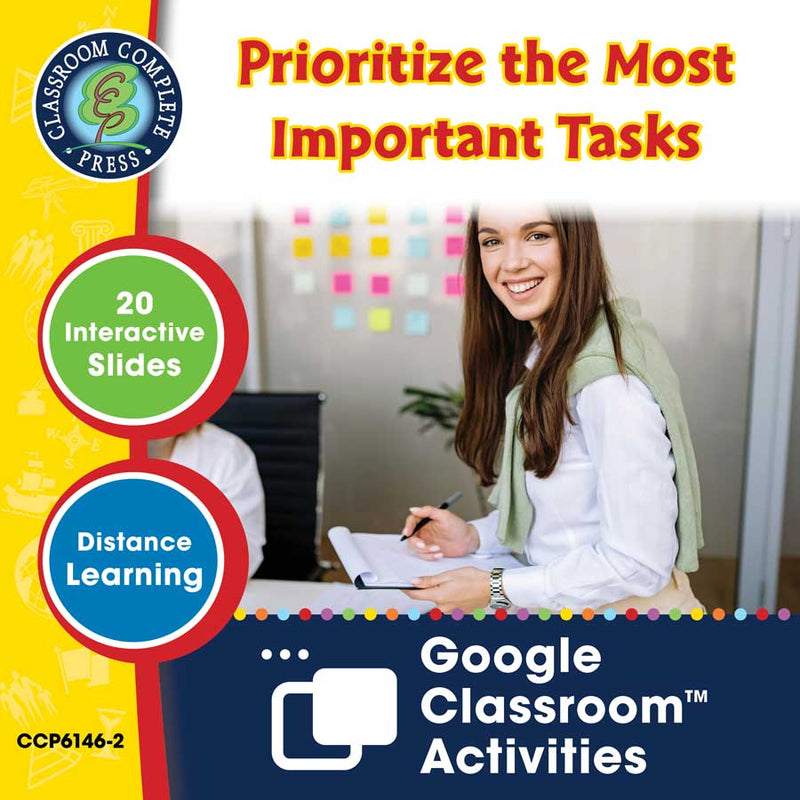Readiness Life Skills - Managing Time: Prioritize the Most Important Tasks - Google Slides (SPED)