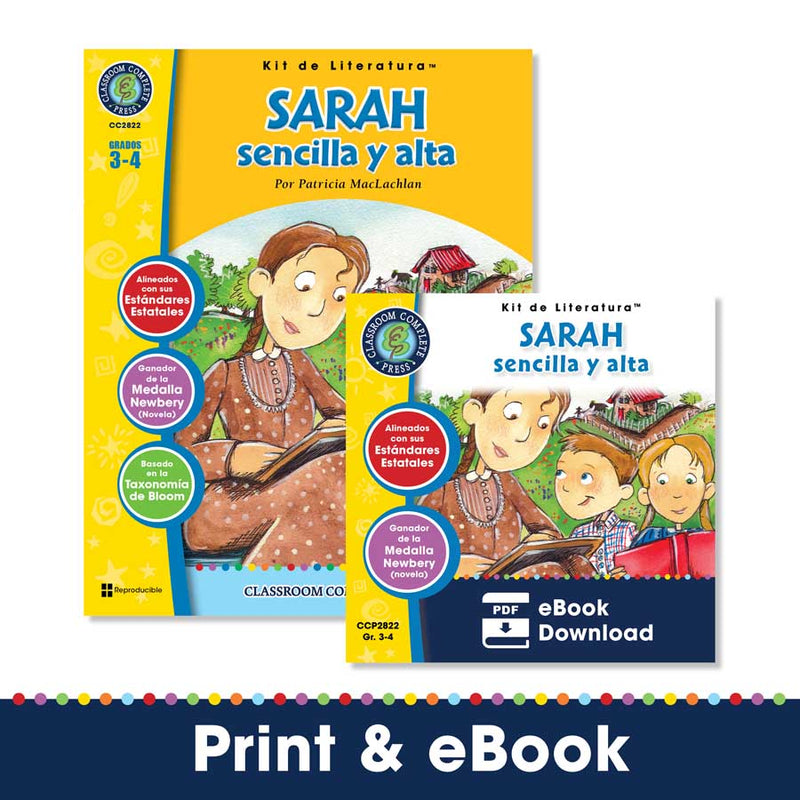 Sarah sencilla y alta (Novel Study Guide)