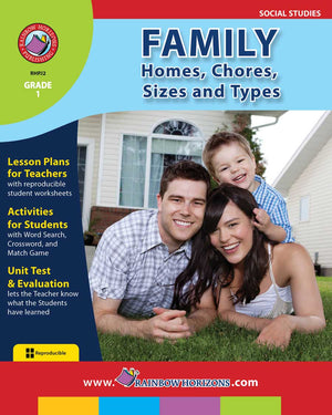 Family: Homes, Chores, Sizes & Types