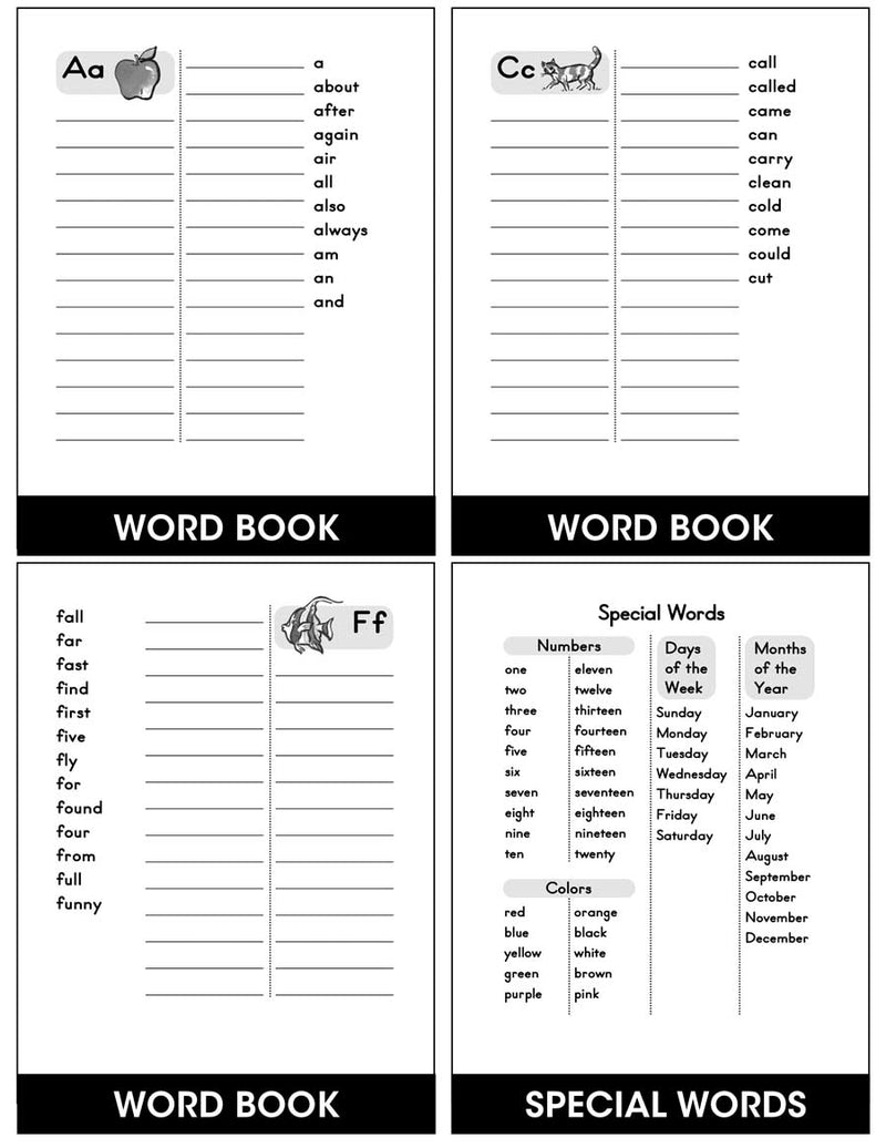 My Word Book & Mi libro de palabras - English & Spanish Versions