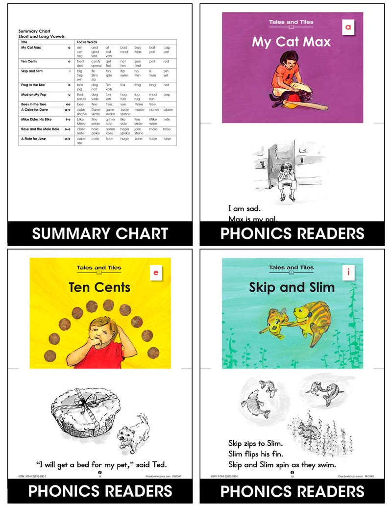 Tales and Tiles Phonics Readers B - Short & Long Vowels