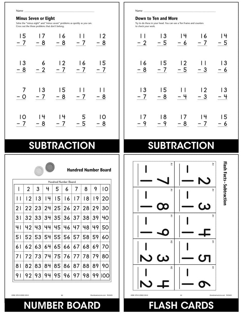 Fast Facts - Subtraction Practice