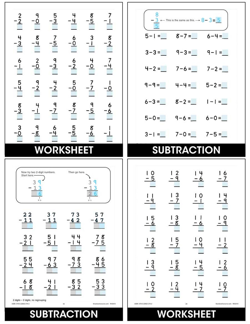 Math Practice Simplified D - Subtraction